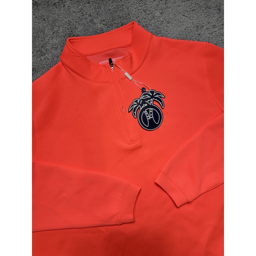 USA Palm Infinity 1/4 Zip Pullover Men's 2XL Coral Performance Sweater